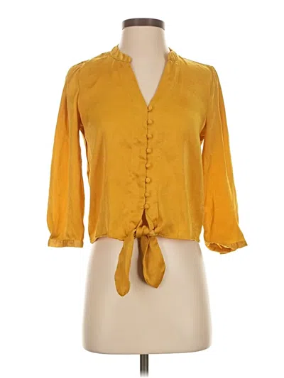 Pre-owned Elodie 3/4 Sleeve Blouse In Yellow