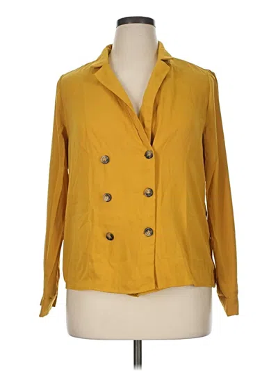 Pre-owned Elodie 3/4 Sleeve Blouse In Yellow