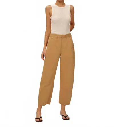Elodie Aimee High Rise Pant In Khaki In Brown