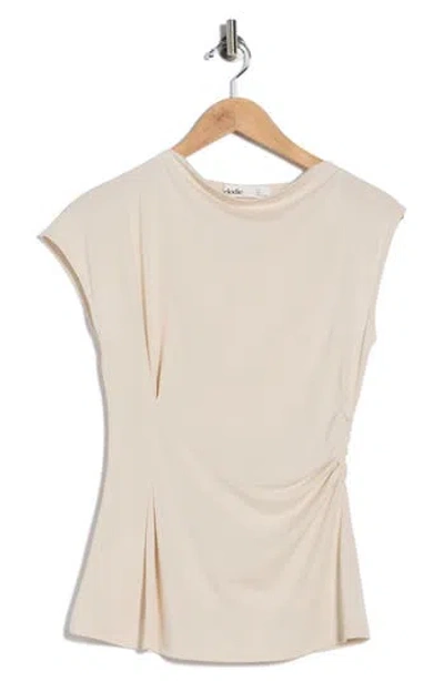 Elodie Asymmetric Draped Top In Neutral