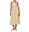 Elodie Bea Eyelet Off The Shoulder Dress In Ecru In White