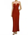 Elodie Blake Maxi Dress In Wine In Burgundy