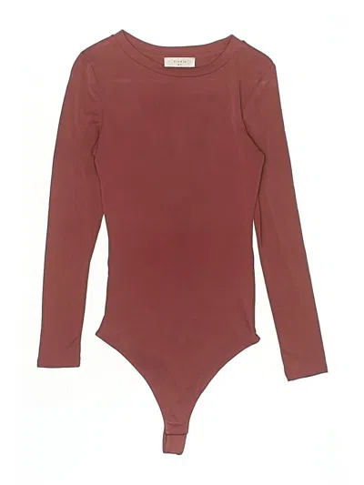 Pre-owned Elodie Bodysuit In Burgundy