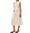 Elodie Brittney Midi Skirt In Off White In White