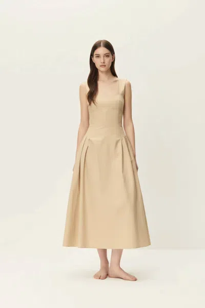 Elodie Calista Dress In Camel In Neutral