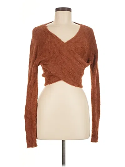 Pre-owned Elodie Cardigan Sweater In Brown