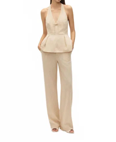 Elodie Carina Halter Top In Beige In Neutral