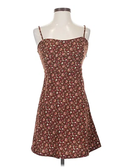 Pre-owned Elodie Casual Dress In Brown