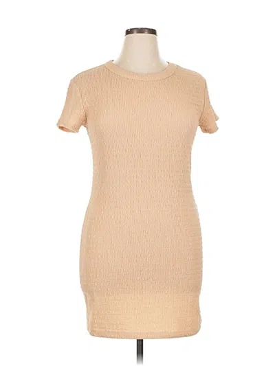 Pre-owned Elodie Casual Dress In Tan