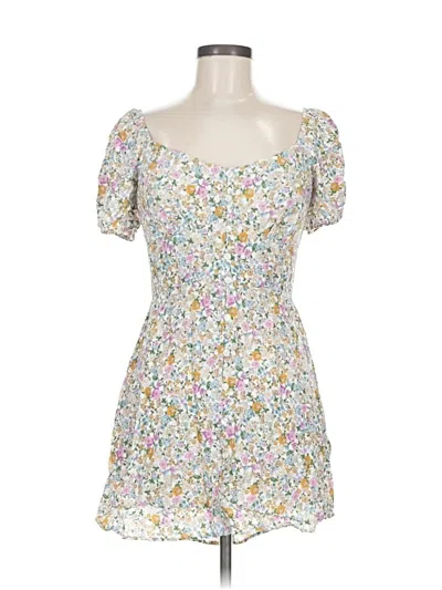 Pre-owned Elodie Casual Dress In White