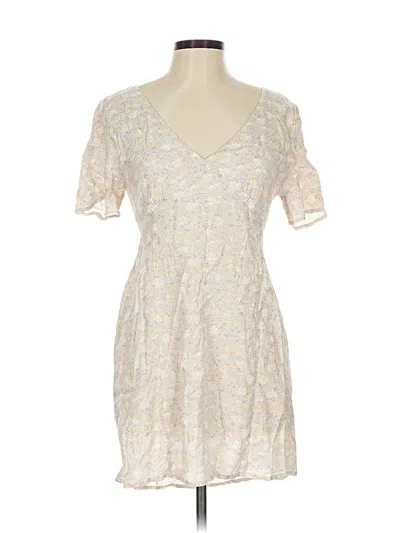 Pre-owned Elodie Casual Dress In White