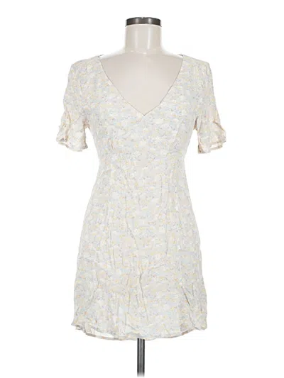 Pre-owned Elodie Casual Dress In White