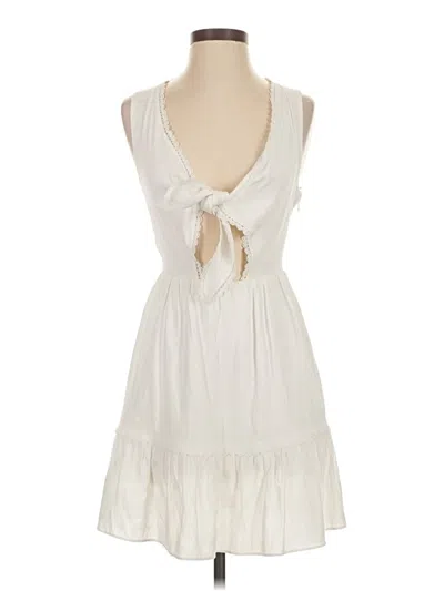Pre-owned Elodie Casual Dress In White