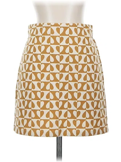 Pre-owned Elodie Casual Skirt In Gold