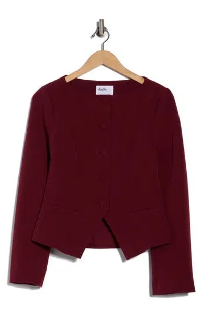 Elodie Collarless Crop Blazer In Animal Print