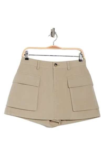 Elodie Cotton Cargo Pocket Shorts In Olive