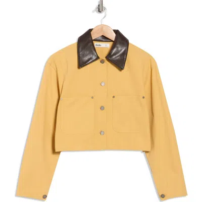 Elodie Crop Utility Jacket In Brown