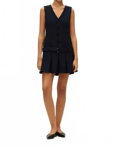 Elodie Daisy Mini Dress In Black In Blue