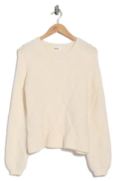 Elodie Diamond Knit Sweater In Brown