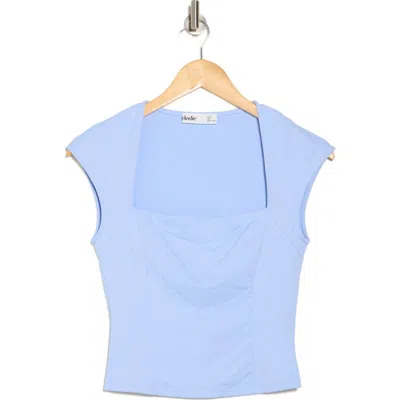 Elodie Double Lined Square Neck T-shirt In Sky Blue