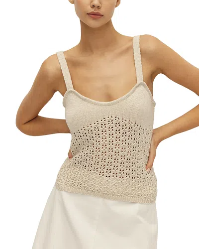 Elodie Eloise Crochet Tank Top In Ecru