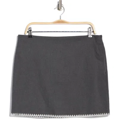 Elodie Embroidered Miniskirt In Black