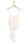 Elodie Embroidered Tie Back Tank Top In Neutral