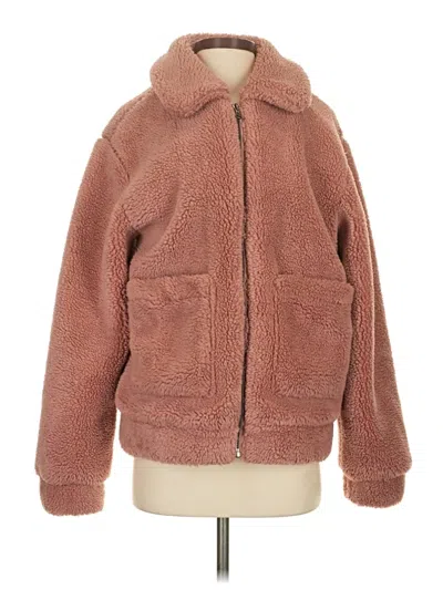 Pre-owned Elodie Faux Fur Jacket In Brown