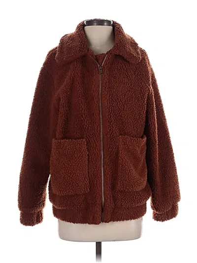 Pre-owned Elodie Faux Fur Jacket In Brown