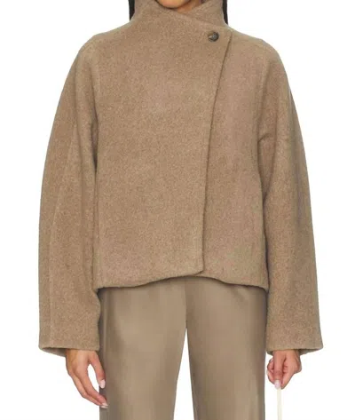 Elodie Gracyn Half Coat In Cocoa In Brown