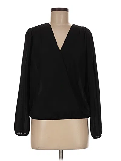 Pre-owned Elodie Long Sleeve Blouse In Black