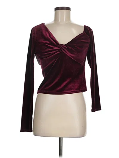 Elodie Long Sleeve Top Burgundy Sweetheart Neckline Tops