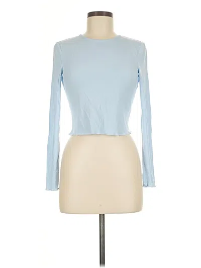 Pre-owned Elodie Long Sleeve T-shirt In Blue