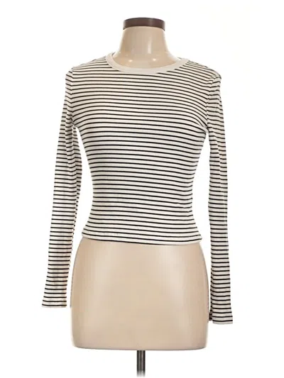 Pre-owned Elodie Long Sleeve T-shirt In Ivory