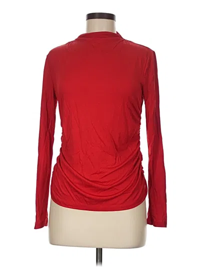 Pre-owned Elodie Long Sleeve Turtleneck In Red