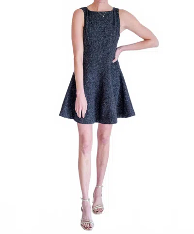 Elodie Nancy Mini Dress In Black In Blue