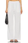 Elodie Phoebe Pull-on Pant In White/navy In Animal Print