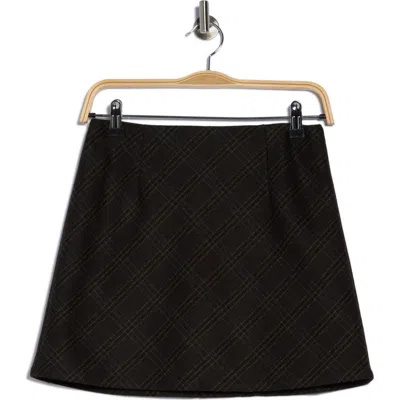 Elodie Print Miniskirt In Black