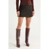 Elodie Print Miniskirt In Brown