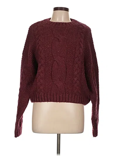 Pre-owned Elodie Pullover Sweater In Burgundy