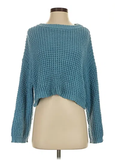 Pre-owned Elodie Pullover Sweater In Teal