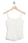 Elodie Shirred Peplum Camisole