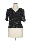 Elodie Short Sleeve Blouse In Black