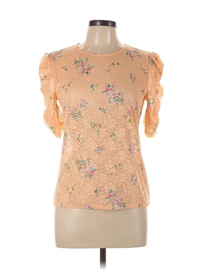 Pre-owned Elodie Short Sleeve Blouse In Orange