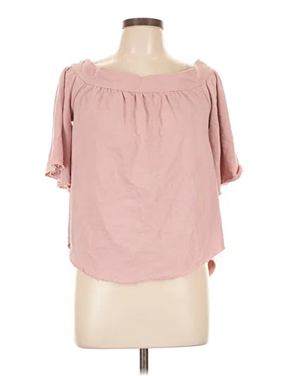 Pre-owned Elodie Short Sleeve Blouse In Pink