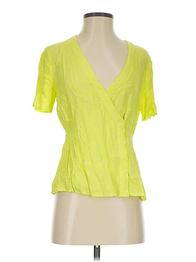 Pre-owned Elodie Short Sleeve T-shirt In Yellow