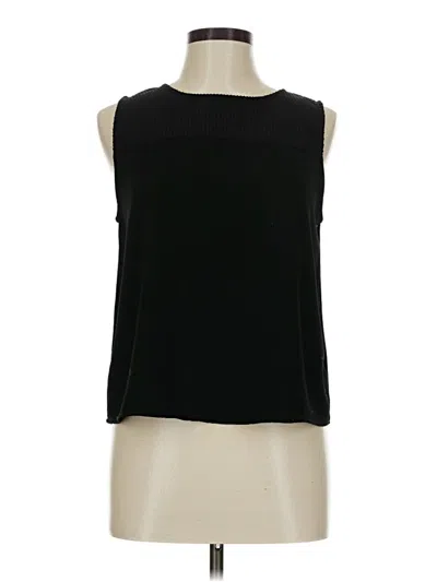 Pre-owned Elodie Sleeveless Blouse In Black