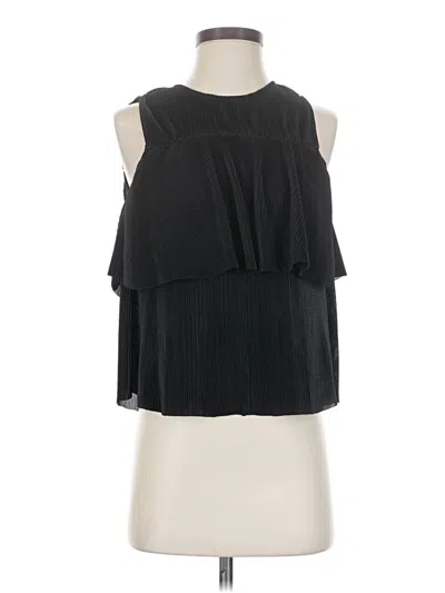 Pre-owned Elodie Sleeveless Blouse In Black