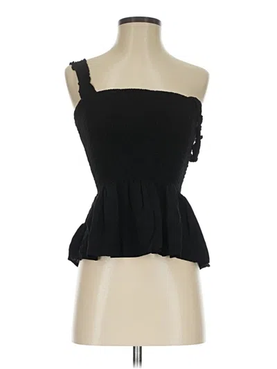 Pre-owned Elodie Sleeveless Blouse In Black
