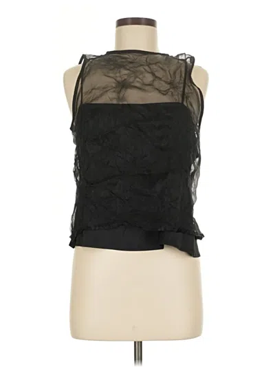 Pre-owned Elodie Sleeveless Blouse In Black